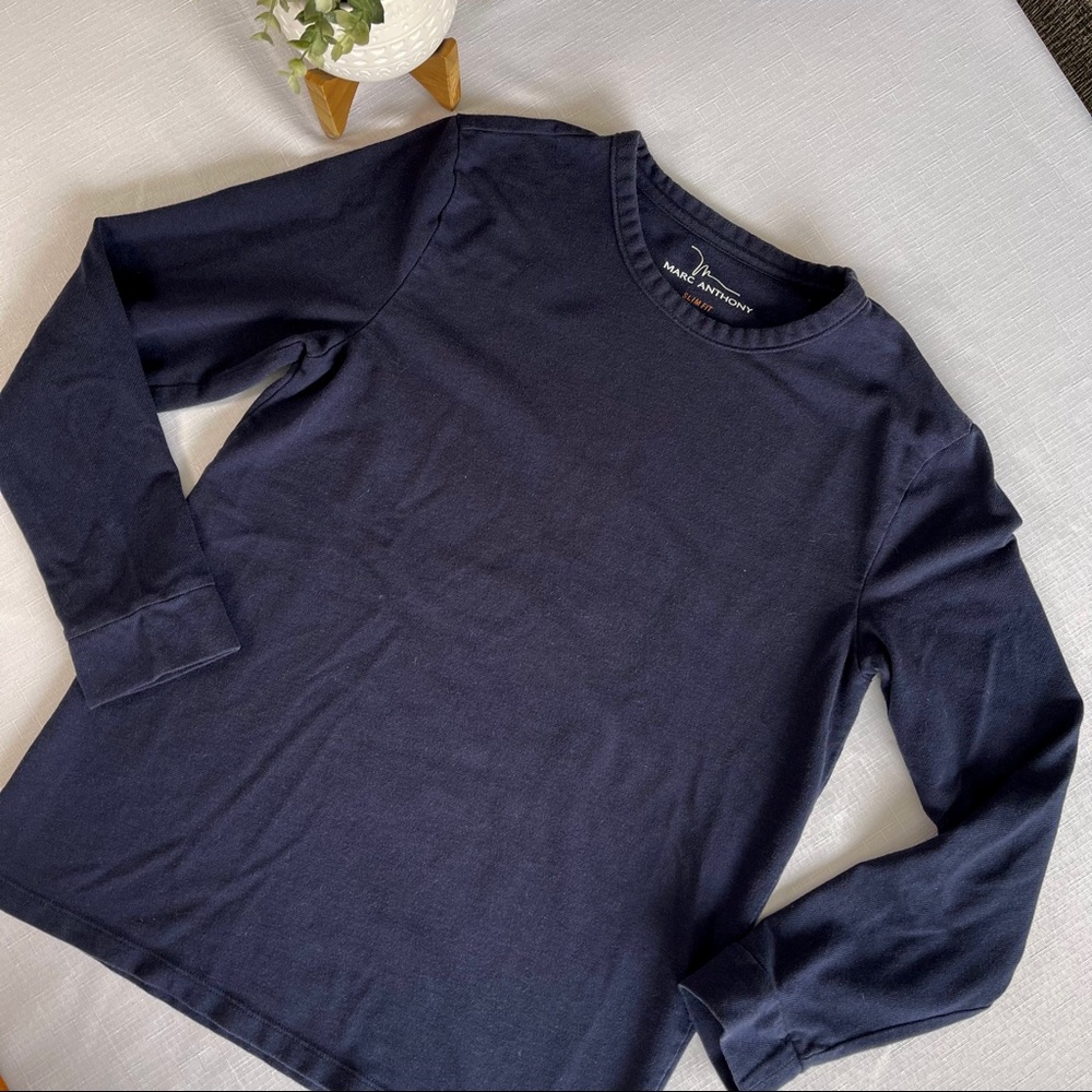 MARC ANTHONY slim fit long sleeve shirt men’s M - Picture 3 of 10